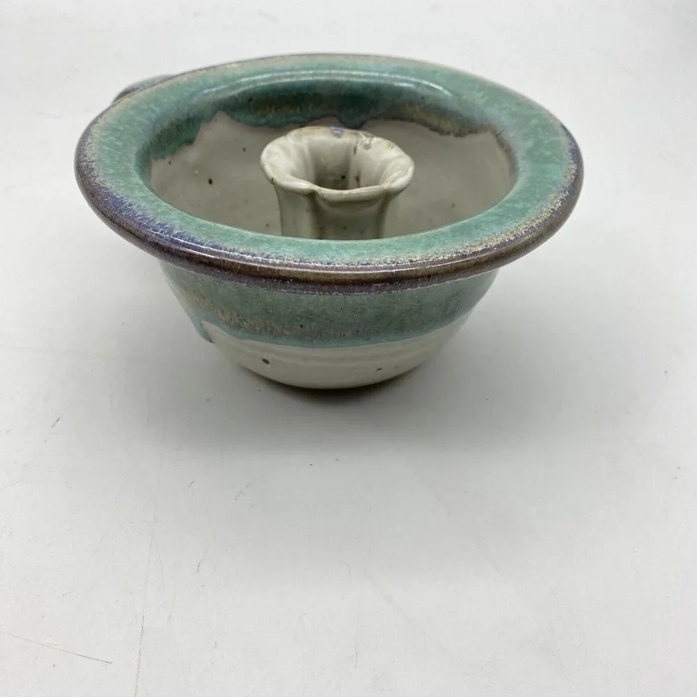 Vintage Sauk Mountain Pottery Chamberstick Candle Holder SMP TN Studio‎ Folk Art